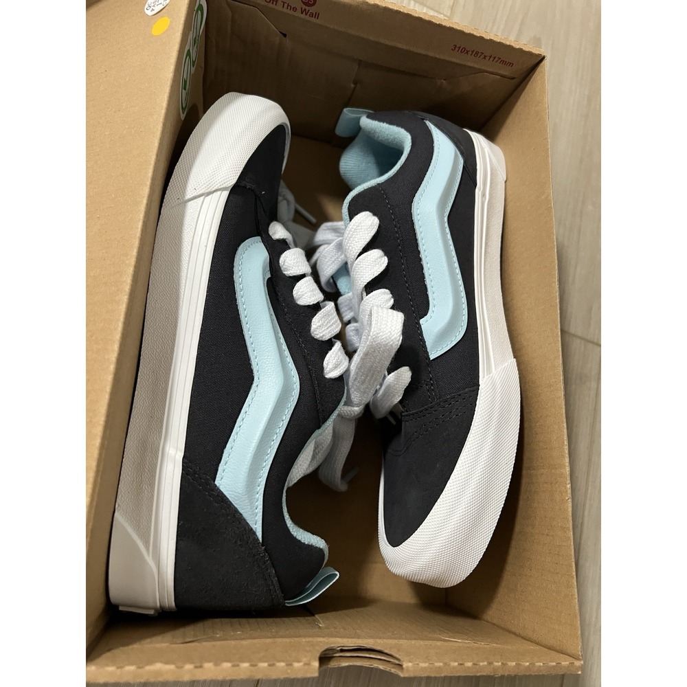VANS Knu Skool Skate Sneakers Retro Sport Grey/blue Skater NEW Sz 7
